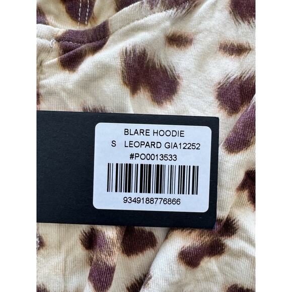 I.Am.Gia Blare Hoodie Leopard Logo Pink Size Small Womens Full Zip NWT - Picture 3 of 3